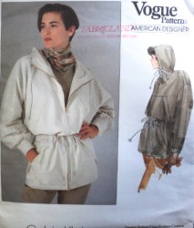 2461 VOGUE CALVIN KLEIN LOOSE HOODED DRAWSTRING JACKET PATTERN 8-12,14-18 choice